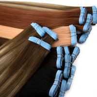 Long strip tape-in weft hair extension