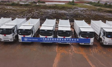 FAW Jiefang Delivers 100 JH6 Dump Trucks in Indonesia to Boost Local Industrial Logistics