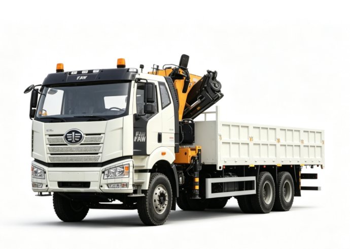 FAW 6x4 Mounted Folding Crane Truck